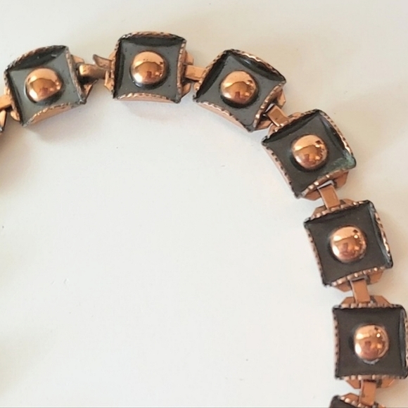 RENOIR COPPER MCM HEAVY SQUARE LINK CHOKER NECKLACE - Picture 5 of 10